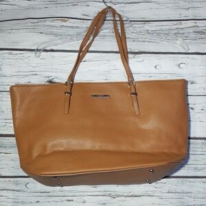Nine West large shoulder bag tote bag tan brown